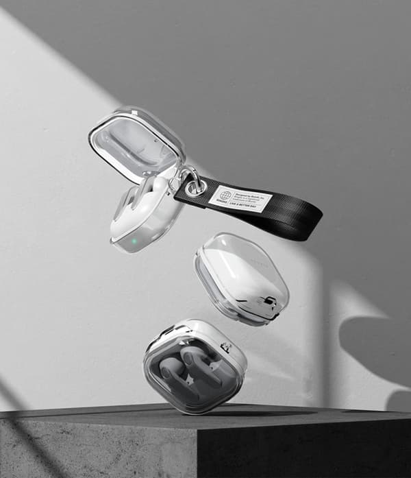 Ringke Cover Til Galaxy Buds 4/4 Pro Air - Klar/Sort