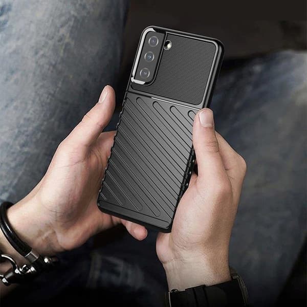 Thunder Flexibel Armored Skal Galaxy S22 Plus - Blå