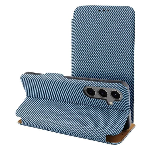 Galaxy S25 Plus Lompakkokotelo Folio Side Magnet - Sininen
