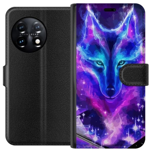 Plånboksfodral till OnePlus 11 med Neon Varg