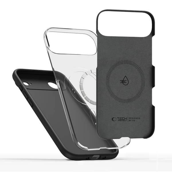 Tech-Protect iPhone Air Magsafe Silikone Telefontaske - Sort