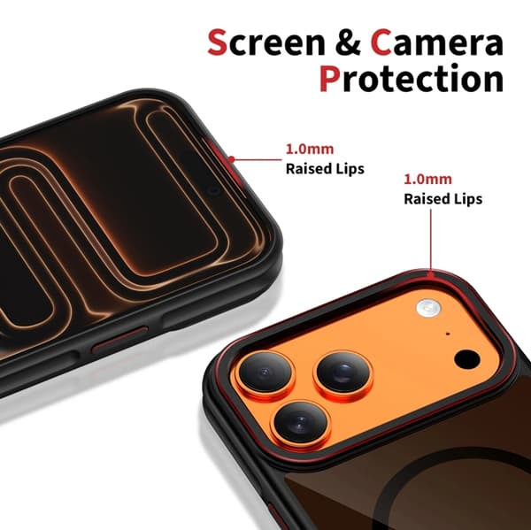 Tech-Protect Mobilskal till iPhone 18 Pro Max/17 Pro Max MagSafe - Svart/Röd