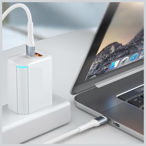 3MK USB-C til USB-C 60W Kabel 20V/3A 1m N-SERIE Hyper - Hvid