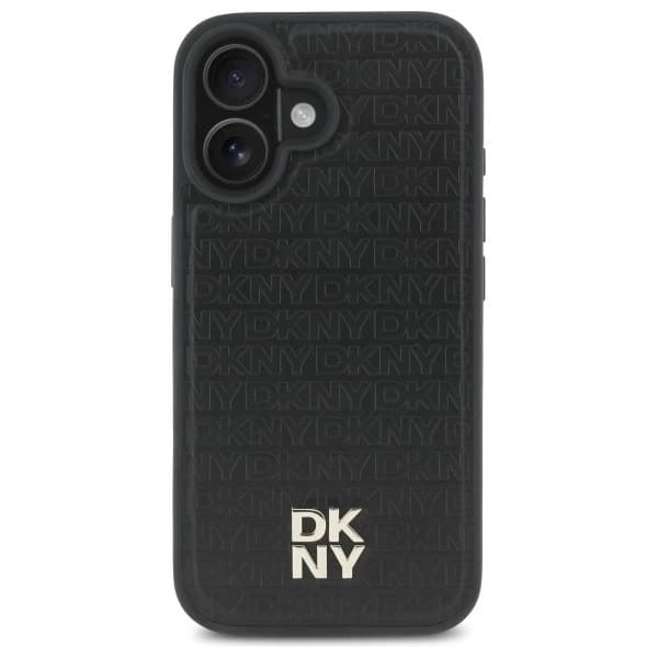 DKNY Mobilskal till iPhone 16 MagSafe Repeat Pattern Stack Logo - Svart