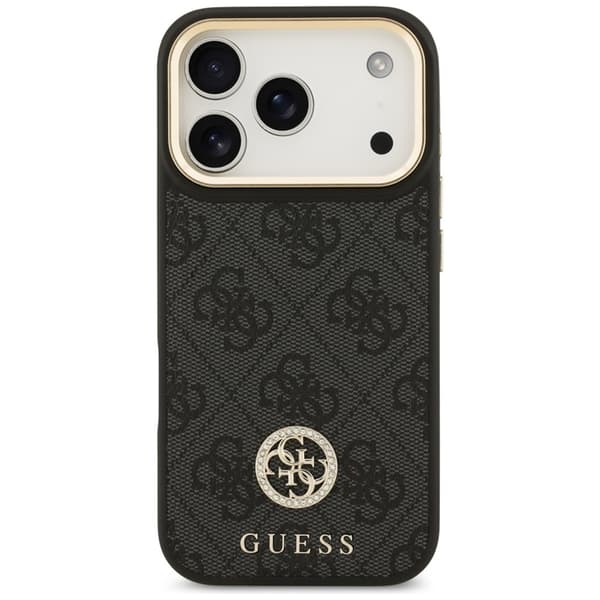 Guess Mobilcover til iPhone 17 Pro Max Magsafe Strass Logo - Sort