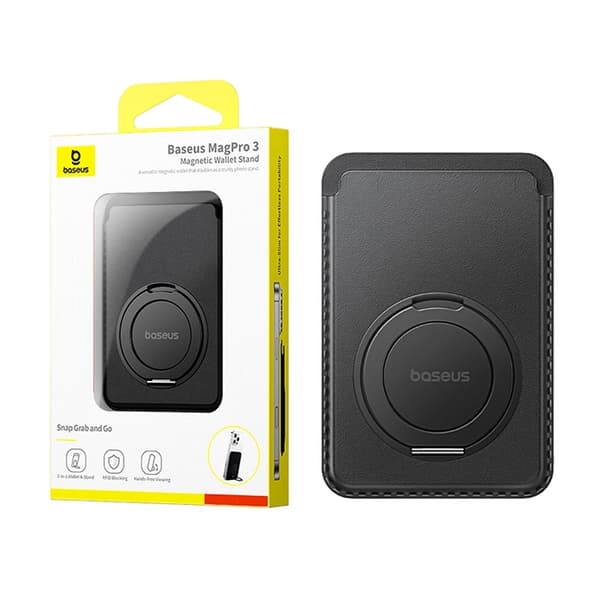 Baseus Magsafe Magnetisk Kortholder MagPro 3 - Sort