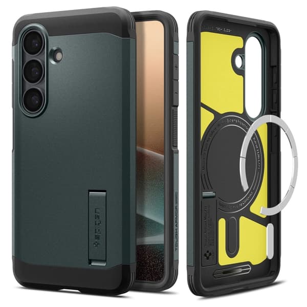 Spigen Mobilskal För Galaxy S26 Plus MagSafe Tough Armor - Abyss Grön