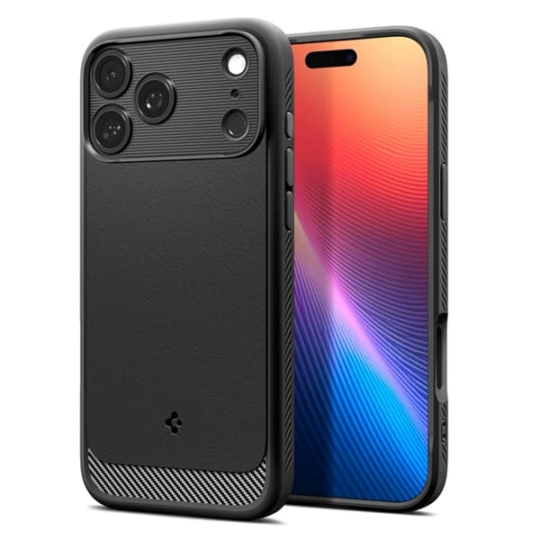 Spigen telefontaske til iPhone 17 Pro Magsafe Rugged Armor - Mat Sort