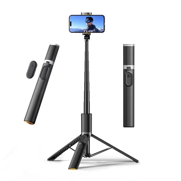Tech-Protect Selfie Stick Stativ Bluetooth LOS8 - Sort