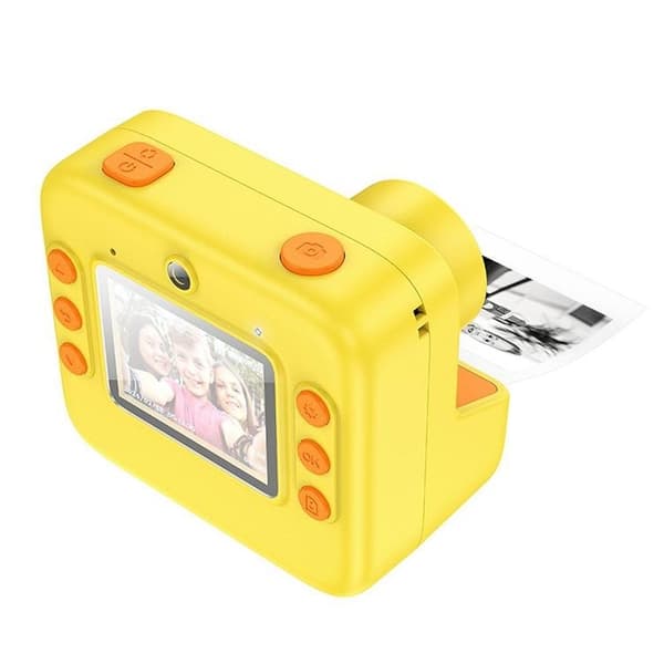 Hoco Kids Digitalkamera med Printer DV200 - Gul