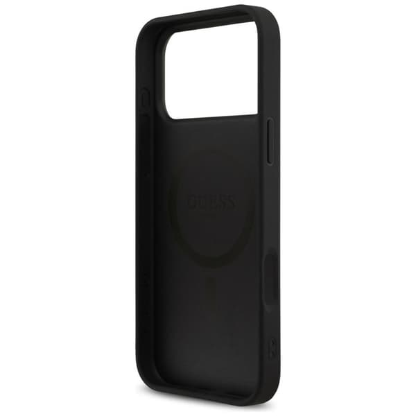 Guess telefontaske til iPhone 17 Pro Max MagSafe 4G trykte striber - sort