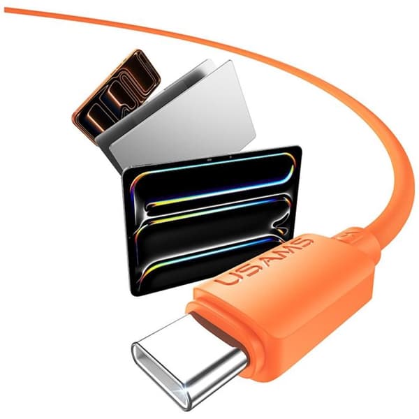 USAMS USB-C til USB-C 60W Kabel 3A 1m Silikone U98 - Sort