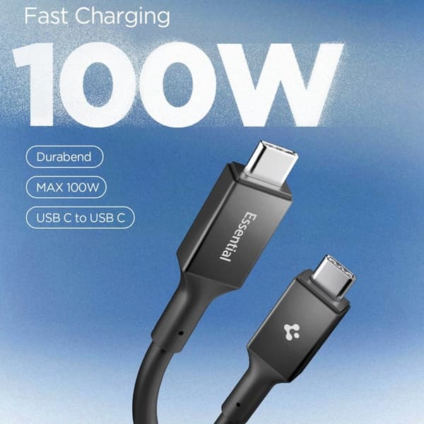 Spigen USB-C till USB-C kabel 2m 100W - Svart