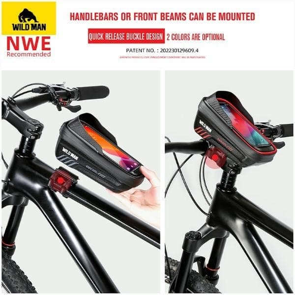 WILDMAN E12X Cykelramväska - Svart