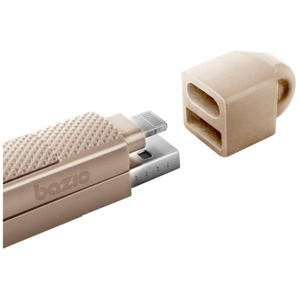 Bazic USB-C/USB-A til USB-C/Lightning 60W Kabel 15cm 3A Alucable GoCharge