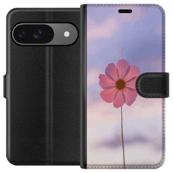 Plånboksfodral till Google Pixel 9 med Rosa blomma