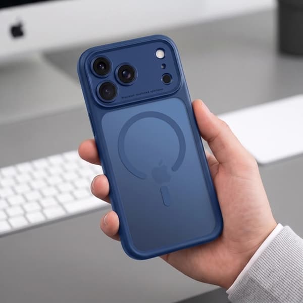 Tech-Protect Mobilskal För iPhone 18 Pro/17 Pro Magsafe Magpeak - Matte Mörkblå