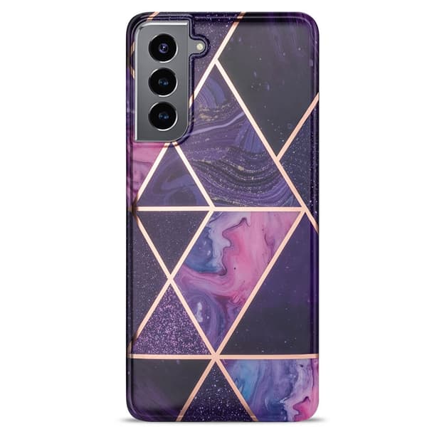 BOOM - Grid cover Galaxy S21 Plus - Lilla Marmor