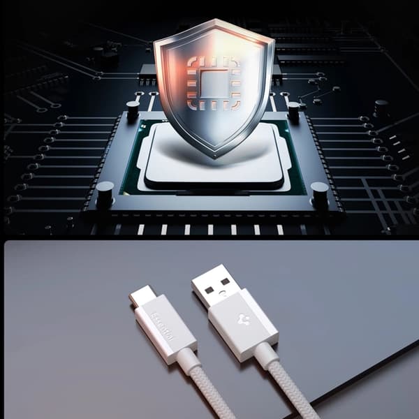 Spigen USB-A til USB-C Kabel EB6015AC Essential 1.5m 60W - Hvid