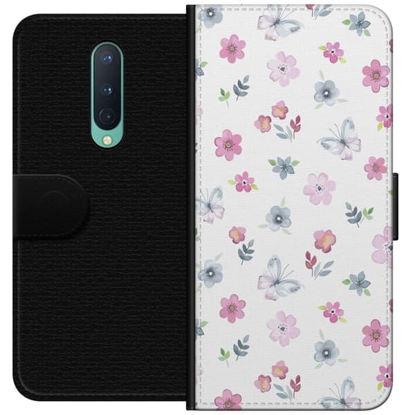 OnePlus 8 tegnebog med blomster og sommerfugle