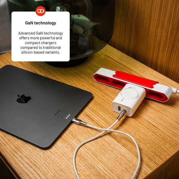 FIXED MagFlip USB-C-oplader 33W Apple Watch/USB-C/-A