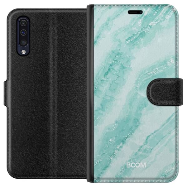 Pung Taske til Samsung Galaxy A50 med Mint Marmor