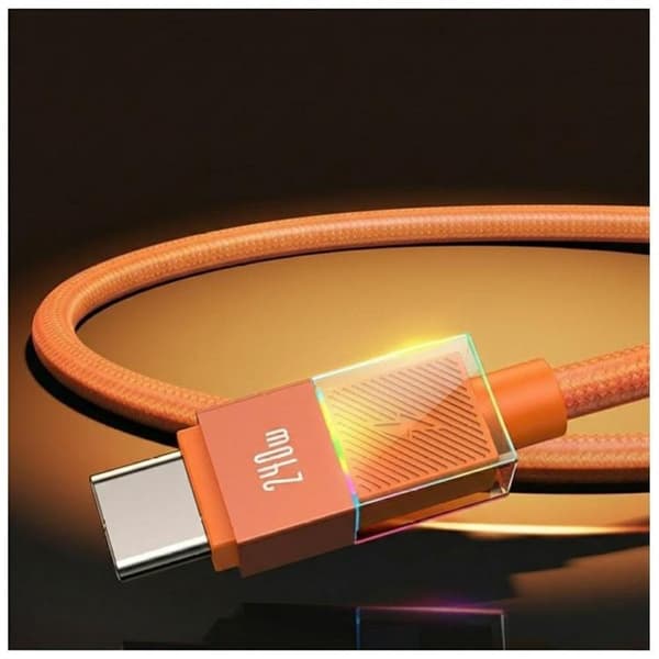 USAMS USB-C–USB-C 240W kaapeli 1.2m U93 - Oranssi