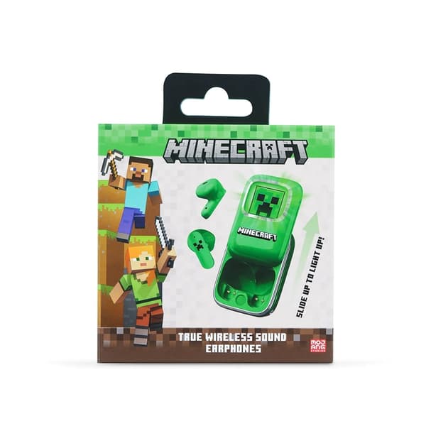 MINECRAFT TWS In-Ear Hörlurar Slide - Grön