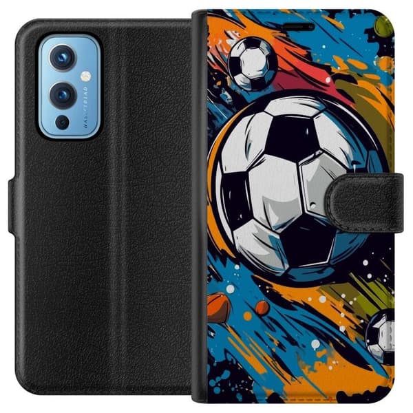 OnePlus 9 tegnebogsetui med fodbolde