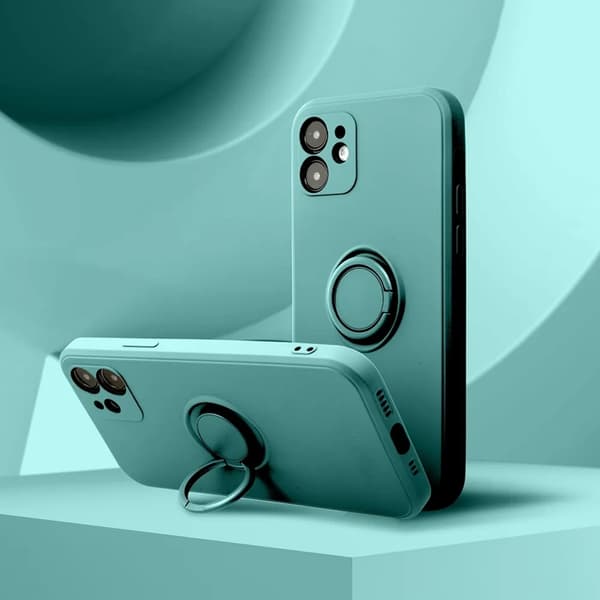 Mobilskal till iPhone 17 Pro Silikon Ring - Grön