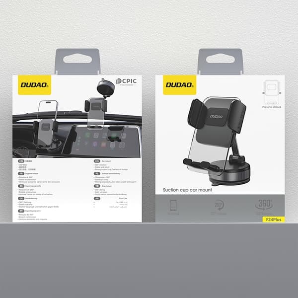 Dudao Bilholder til Dashboard F24PLUS - Sort