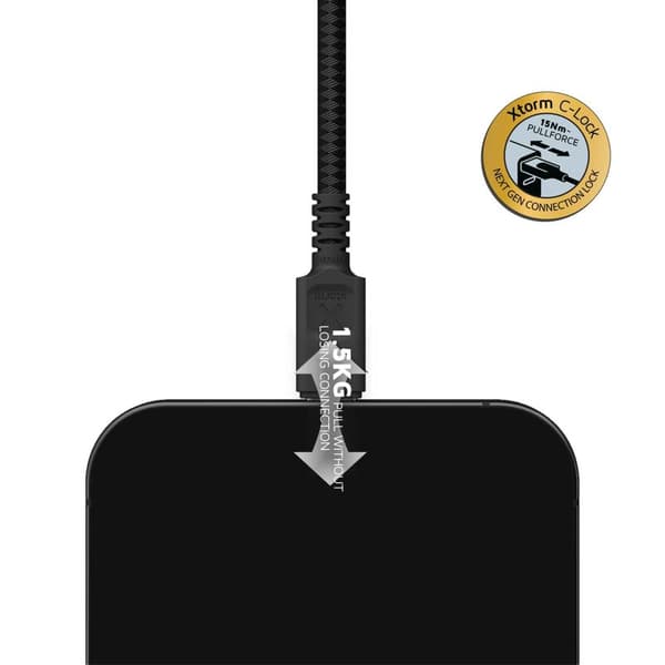 Xtorm Next Gen USB-A / USB-C kabel 3m Svart