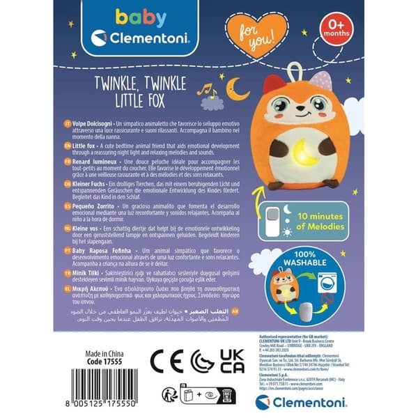 CLEMENTONI Twinkle, Glinkende lille ræv