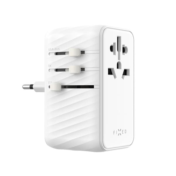FIXED Rejseadapter/oplader USB-C/-A 85W EU/UK/USA/AUS