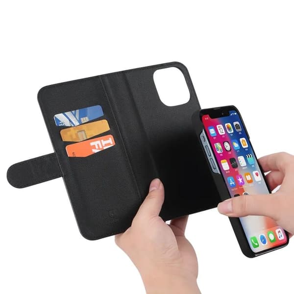 SiGn iPhone 14 Pro Pung Etui 2-i-1 - Sort
