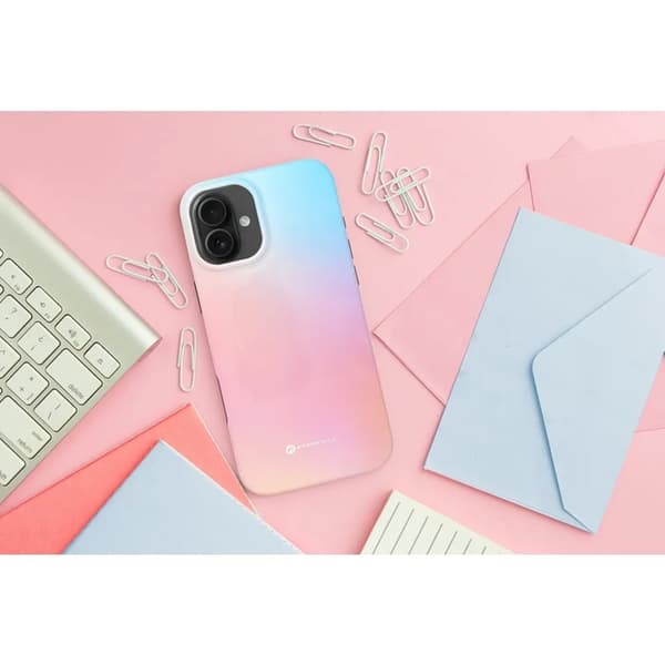 Forcell Telefontaske til iPhone 15 Pro MagSafe Mirage - Lyserød/Blå