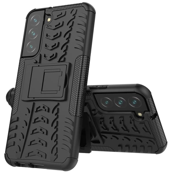 Dæktekstur Kickstand Cover Galaxy S22 Plus 5G - Sort