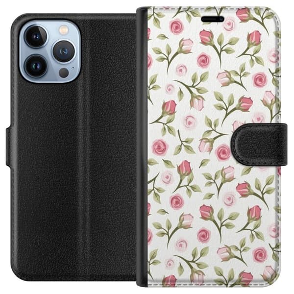 Pung Taske til Apple iPhone 13 Pro Max med Blomster