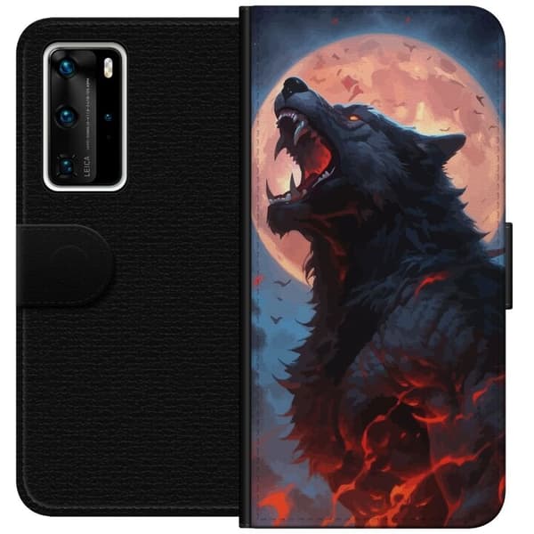Pung Taske til Huawei P40 Pro med Howling Wolf