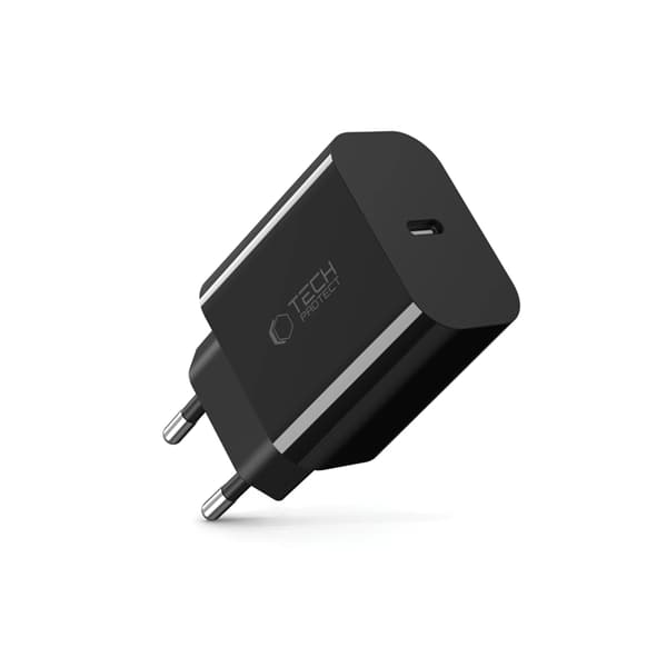 Tech-Protect Väggladdare USB-C 20W - Svart