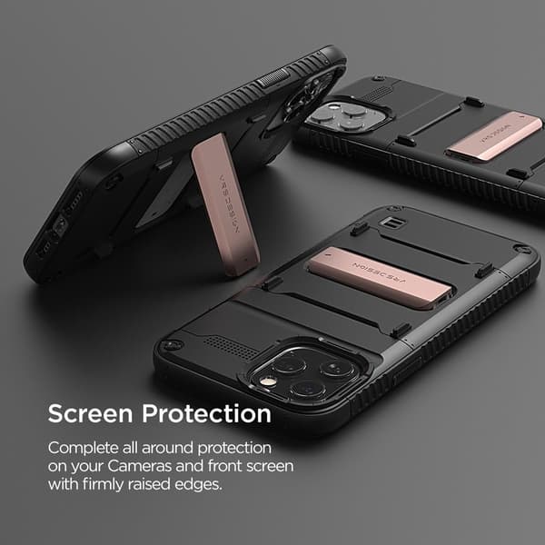VRS DESIGN Damda QuickStand Skal iPhone 12 Mini - Bronze Svart