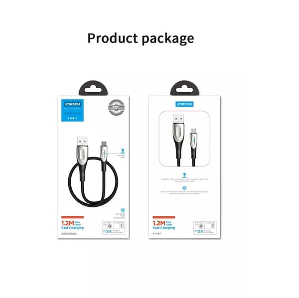 Joyroom USB-A Till Micro USB 3A Kabel 2m - Svart