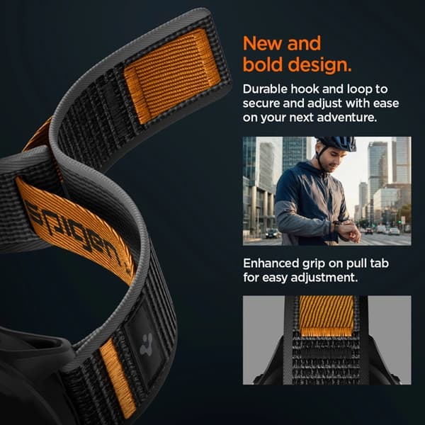 Spigen Armbånd Til Garmin Quick Release 22mm Active Athlex Air - Sort/Orange