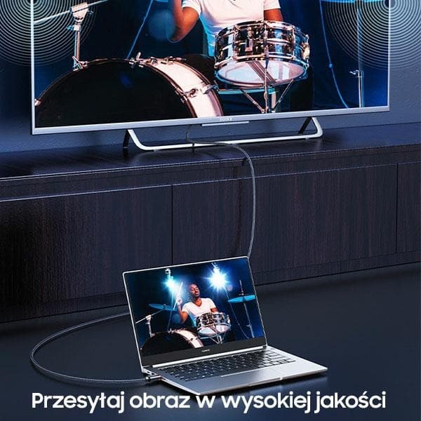 USAMS Kabel DP-DP U74 2,0m sort 4K SJ531HD01