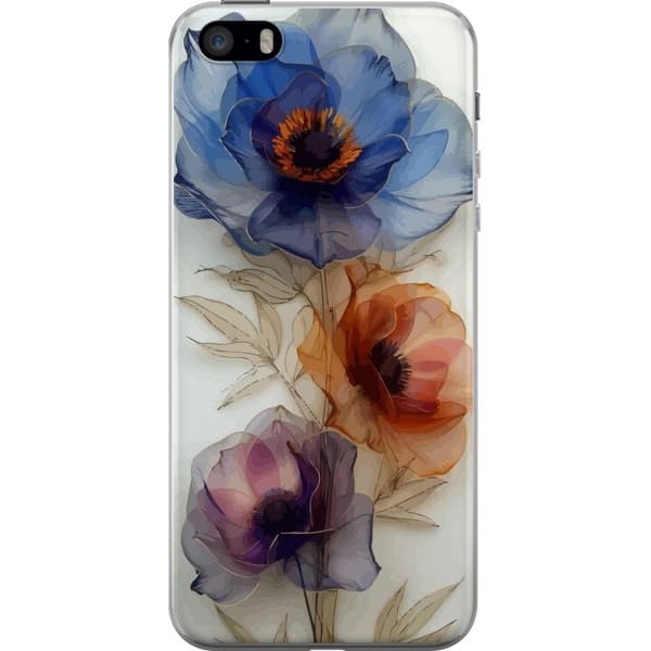 Taske til Apple iPhone 5s med silkeblomster
