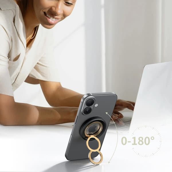 Tech-Protect Ringholder Magsafe MMR700 Lamano Magnetisk - Sort/Guld