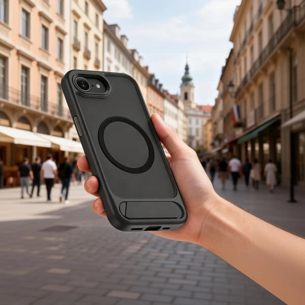 Tech-Protect Mobilcover Til iPhone 16e/17e Magsafe Magrack - Mat Sort