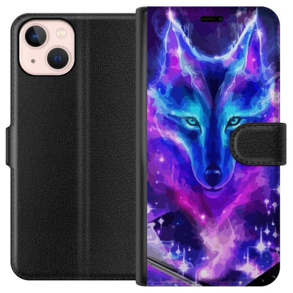 Pung Taske til Apple iPhone 13 med Neon Wolf
