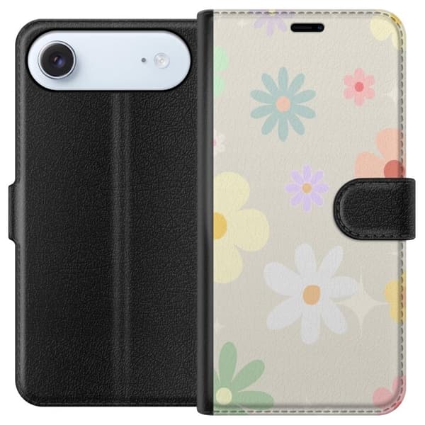 Plånboksfodral till Apple iPhone 17 Air med fejdande blommor