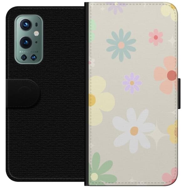 Plånboksfodral till OnePlus 9 Pro med fejdande blommor